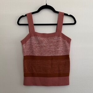 Banana Republic Square-Neck Stripped Knit Tank
